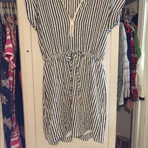 White and Navy Dress